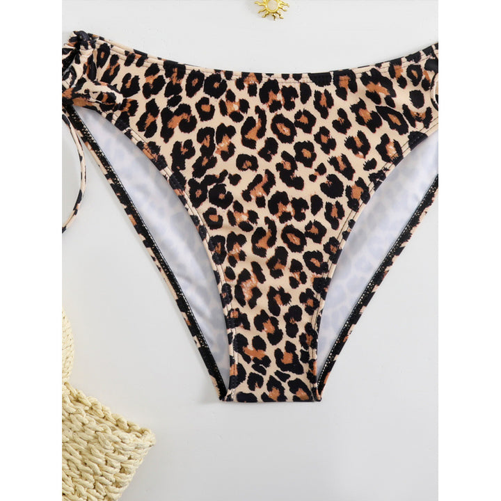 Damen Triangel-Bikini mit modischem Tierdruck und stufenlos verstellbaren Trägern Drune
