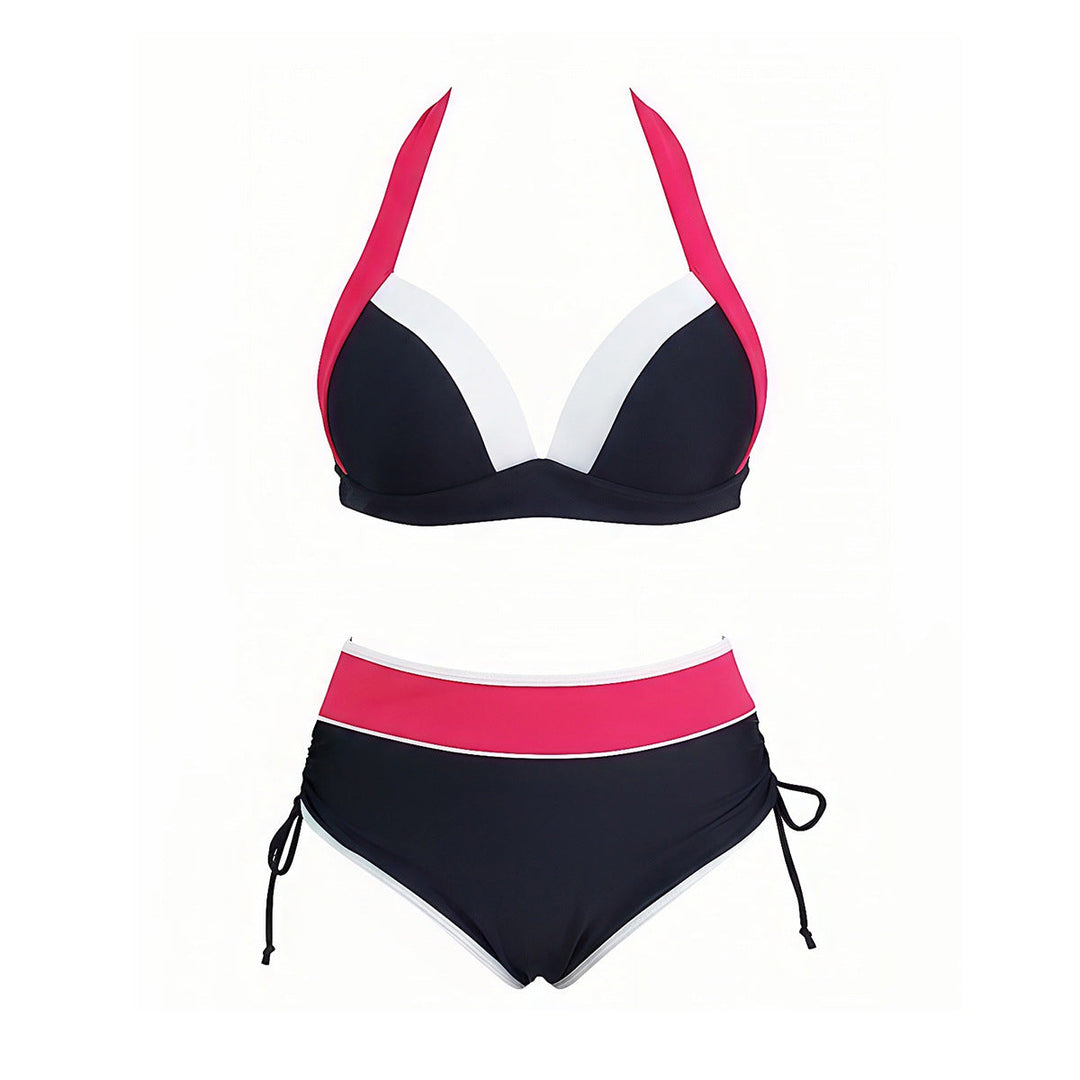 Damen sportlich eleganter Bikini mit Halteroberteil Drune