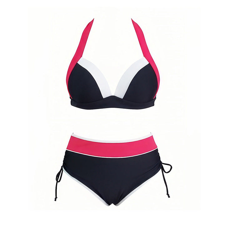 Damen sportlich eleganter Bikini mit Halteroberteil Drune