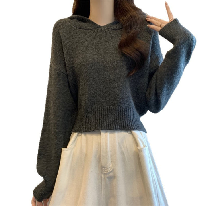 Damen Modischer Hoodie mit lässiger Passform und strukturiertem Material Drune
