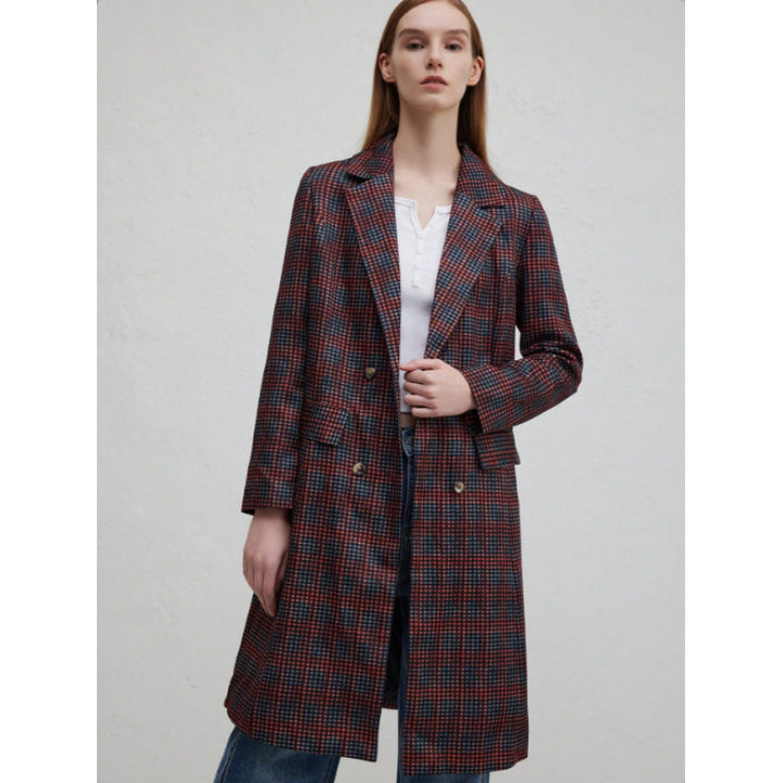 Damen Blazer mit Karo-Muster und schickem Schnitt Drune