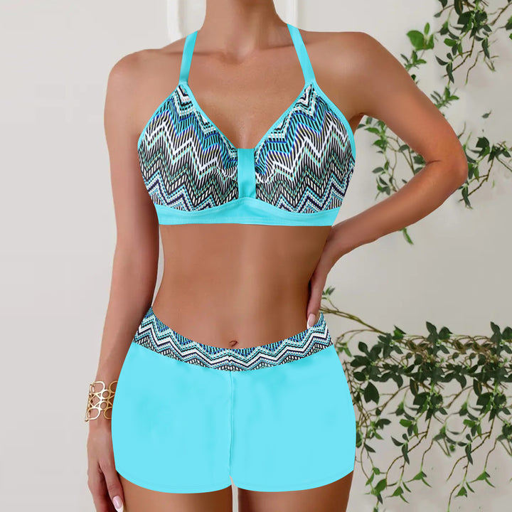 Drune – Bikini mit hoher Taille und geometrischem Muster