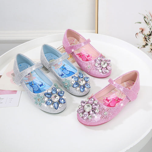Mädchen Glitzernde Ballerinaschuhe mit Blumenapplikation Drune