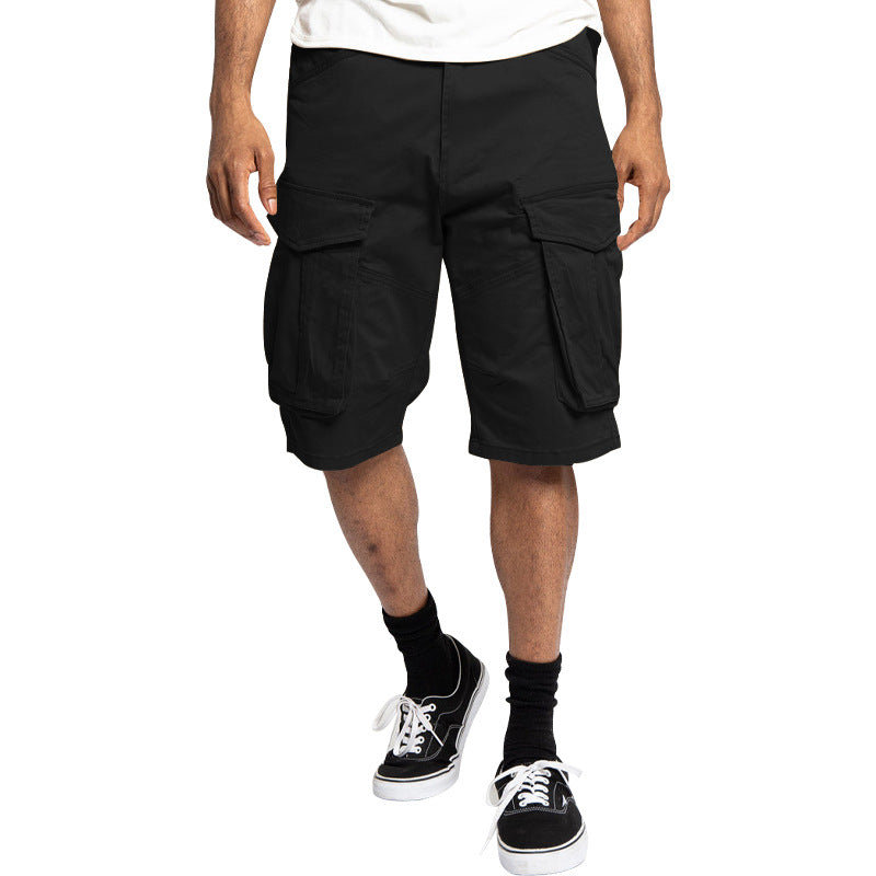 Herren nan robuste Cargoshorts mit großen Klappentaschen und lockerer Passform Drune