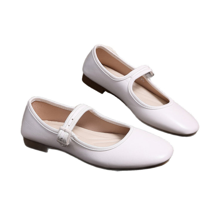 Damen Ballerinas mit praktischem Schnallenverschluss und bequemer Sohle Drune