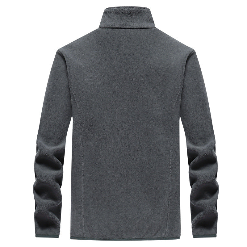 Herren Fleecejacke mit Stehkragen, durchgehendem Reißverschluss & Eingrifftaschen Drune