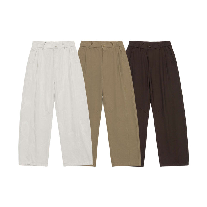 Damen Hochtaillierte Culotte-Cargohose mit markanten Teilungsnähten und elastischem Rückenbund Drune