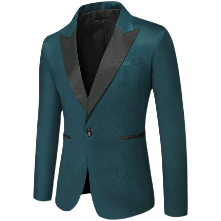 Herren Eleganter Smoking-Blazer mit klassischem Revers und zeitlosem Design Drune
