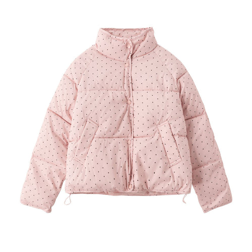 Damen elegante und moderne Steppjacke mit hohen Taschen Drune