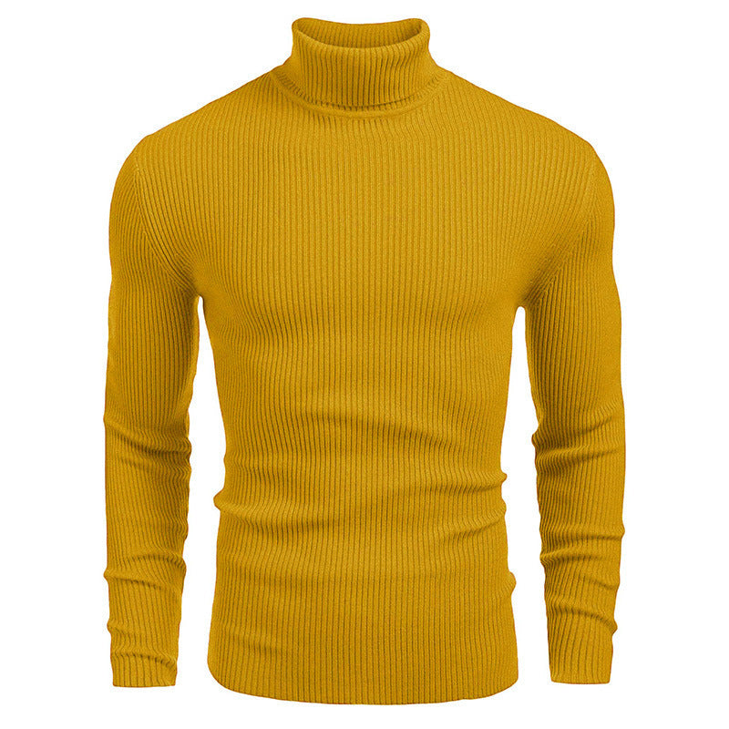 Herren Rollkragenpullover aus feinem Rippstrickmaterial Drune