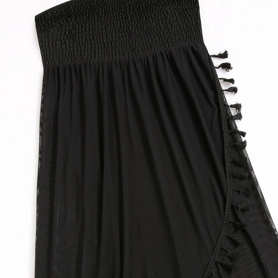 Damen Strandkleid mit raffiniertem Volant und elastischen Anpassungen Drune