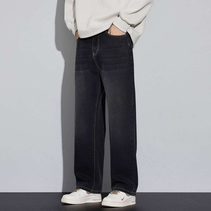 Herren Weite Denim-Jeans im Vintage-Look mit tiefer Leibhöhe und lässiger Passform Drune