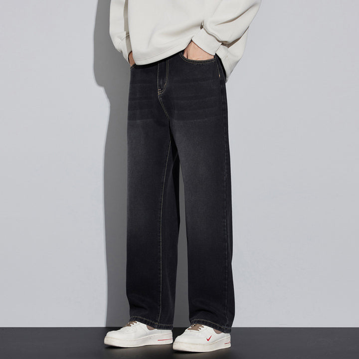 Herren Weite Denim-Jeans im Vintage-Look mit tiefer Leibhöhe und lässiger Passform Drune
