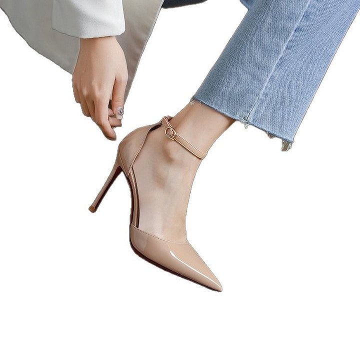 Damen elegante Schnür-Pumps mit spitzem Zehenbereich Drune