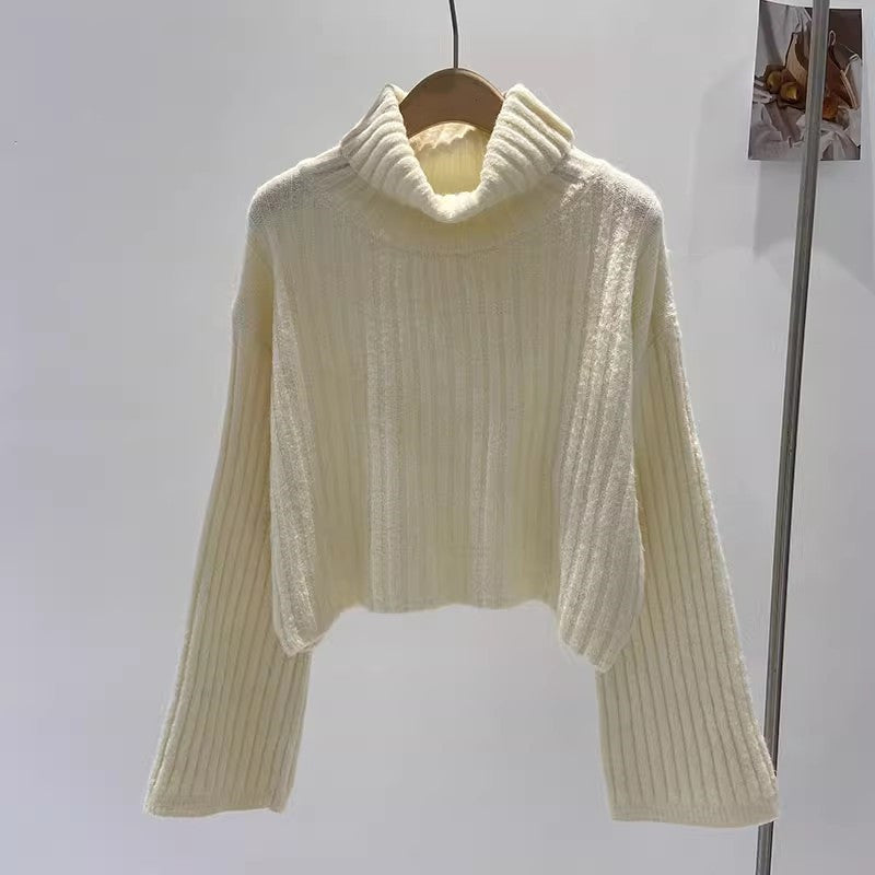 Damen Kuscheliger Rollkragenpullover mit strukturiertem Strickmuster Drune