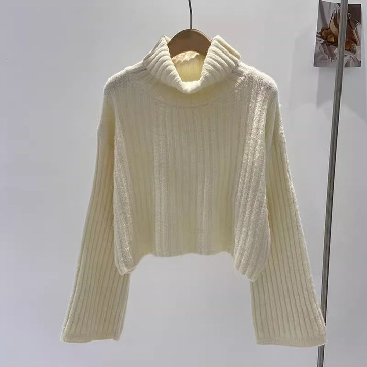 Damen Kuscheliger Rollkragenpullover mit strukturiertem Strickmuster Drune