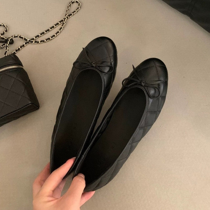 Damen Ballerinas mit schickem Riemen und eleganter Stepp-Optik Drune