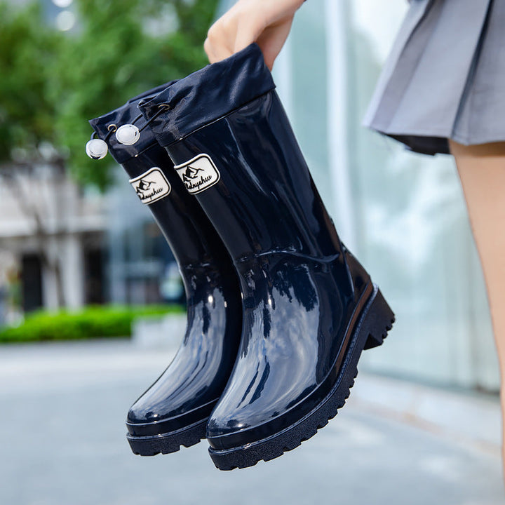 Damen Hochwertige und Stylische Gummistiefel mit Verstellbarem Schnürsystem Drune