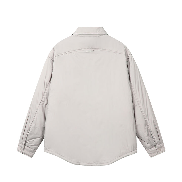Unisex Kurz geschnittener Thermo‑Hemdblouson mit Hemdkragen und Pattentasche Drune