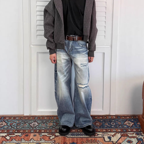 Damen Weitgeschnittene Denim Jeans Drune