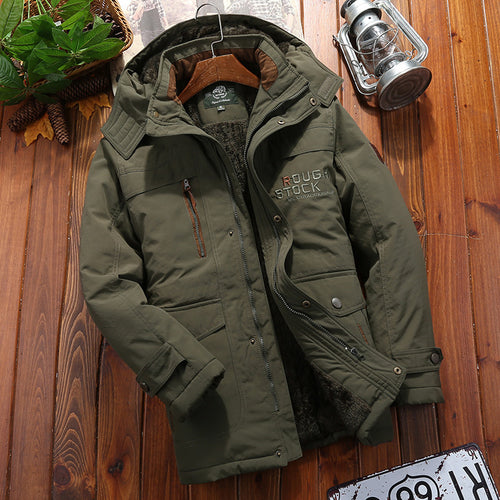Herren Wetterfeste Fleecejacke mit abnehmbarer Kapuze Drune