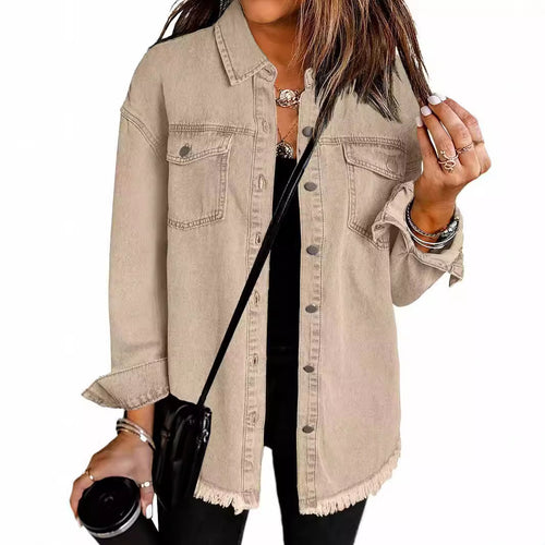 Femme Destroyed Denim Westernjacke Drune