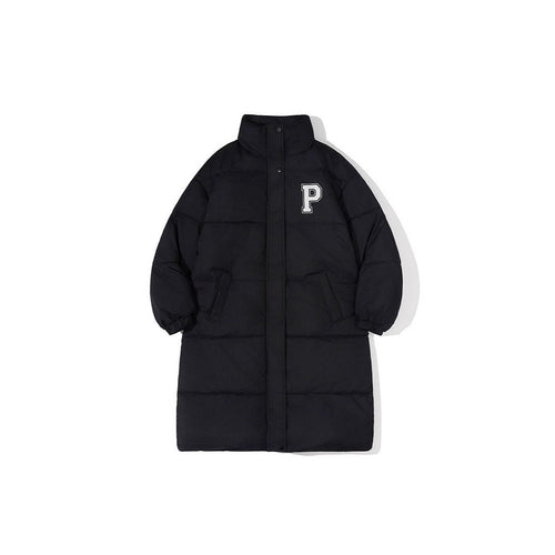 Damen Lange Steppjacke Drune