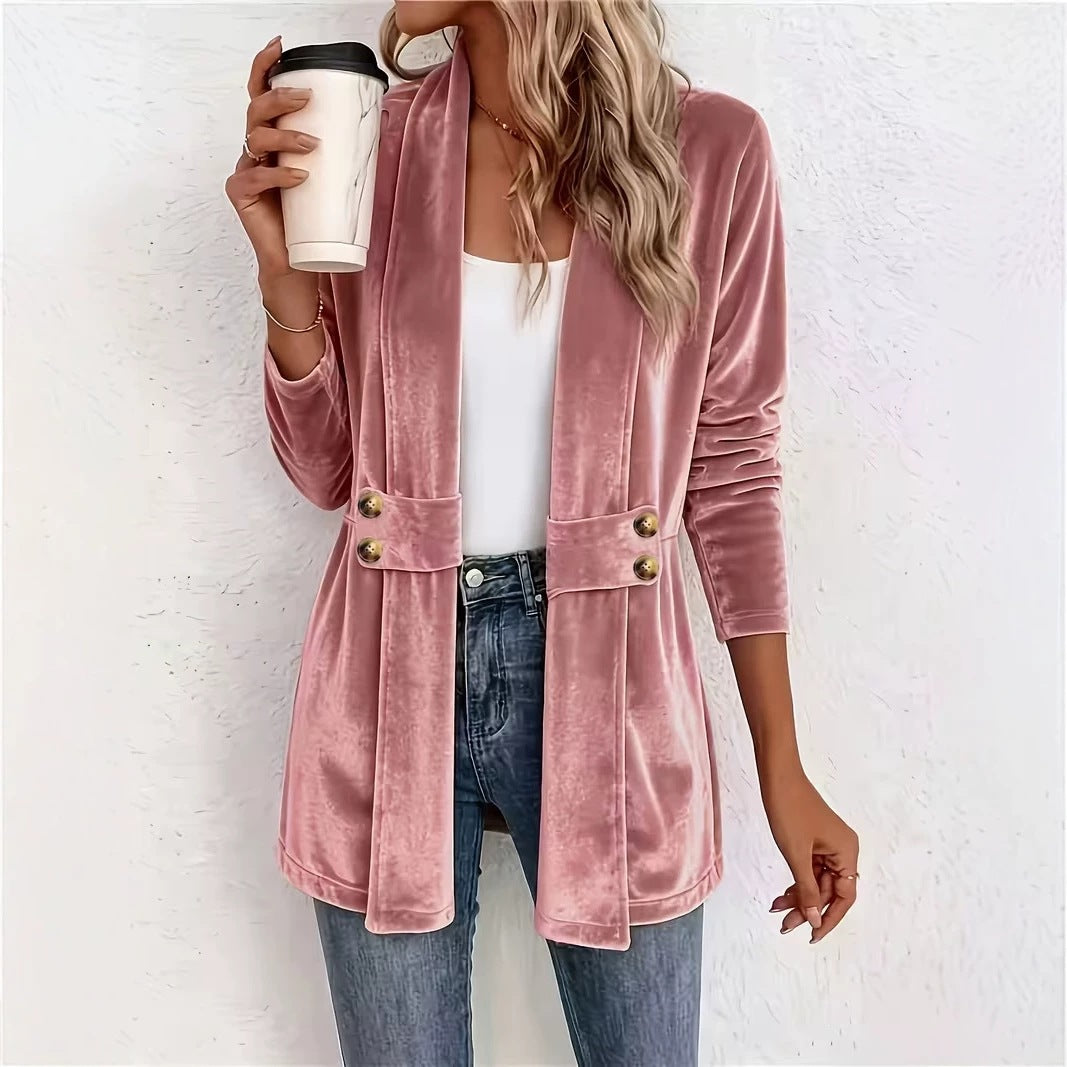 Damen Eleganter Velvet-Blazer Drune