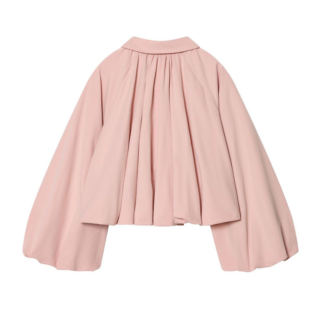 Damen nan taillierte Cape-Jacke mit geraffter Vorderpartie, Reißverschluss und ballonförmigen Ärmeln Drune