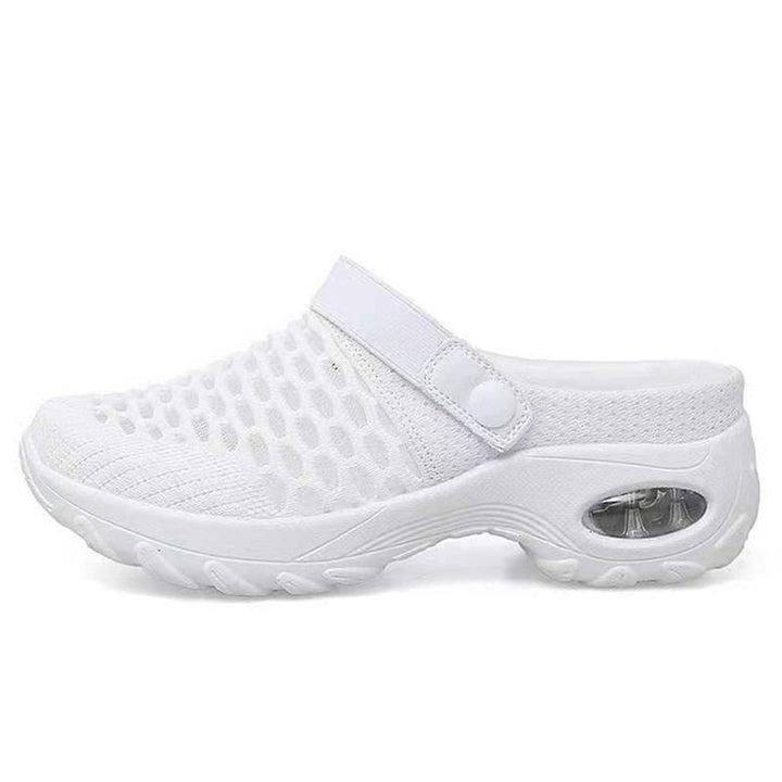 Damen  atmungsaktive Mesh-Clogs mit luftgepolsterter Dämpfungssohle und verstellbarem Fersenriemen Drune