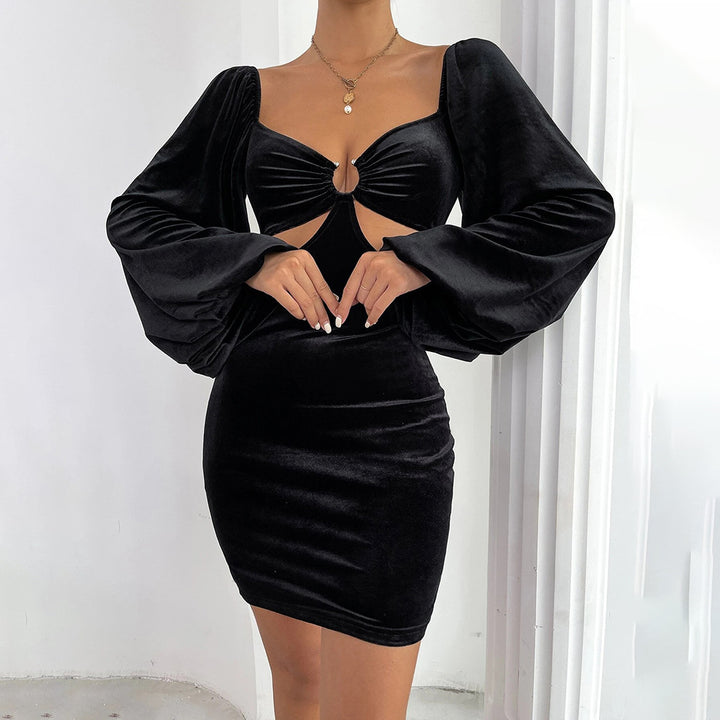 Damen Cocktailkleid mit figurschmeichelndem Schnitt und eleganten Puffärmeln Drune
