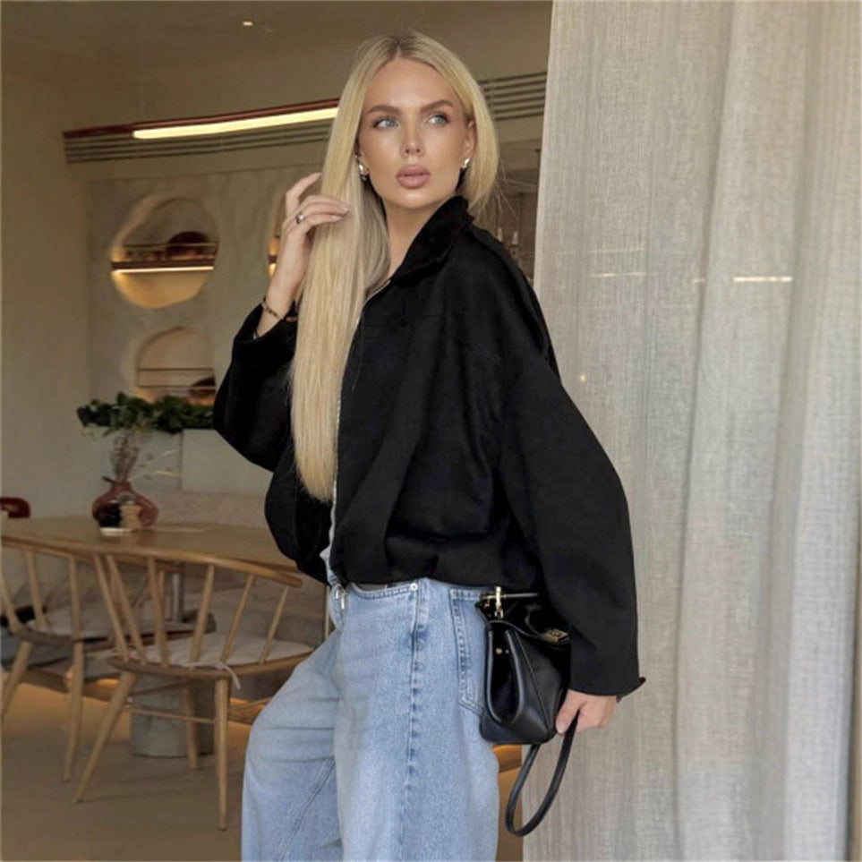 Damen Modische Oversized Jacke Drune