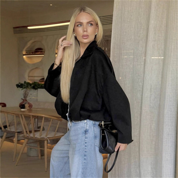 Damen Modische Oversized Jacke Drune