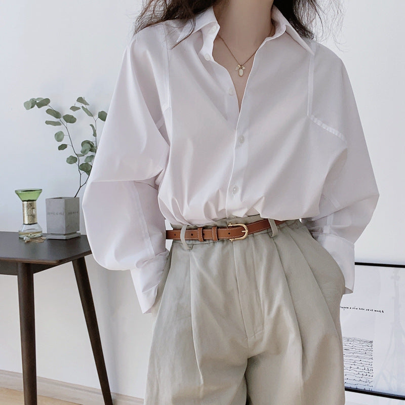 Damen Elegante und lässige Oversized Hemdbluse Drune