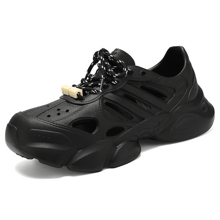 Herren nan futuristischer atmungsaktiver Cut-Out Plateau-Sneaker mit stoßdämpfender EVA-Sohle und Schnellverschluss Drune