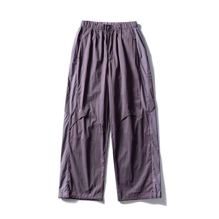 Herren Weite technische Nylon-Cargohose mit elastischem Bund und Paneel-Details Drune