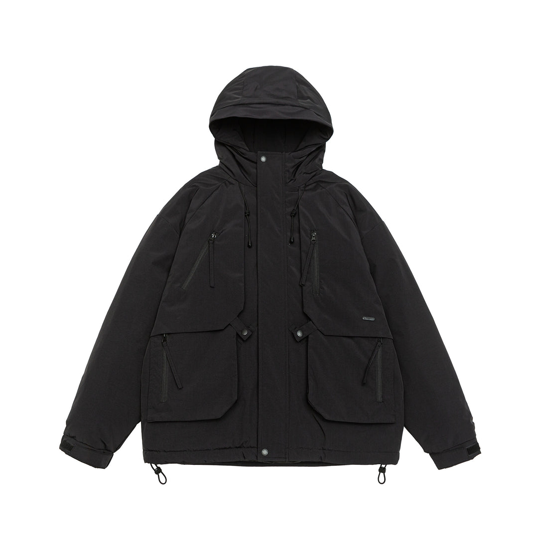 Herren Technischer Winterparka mit Kapuze und Multifunktionstaschen Drune