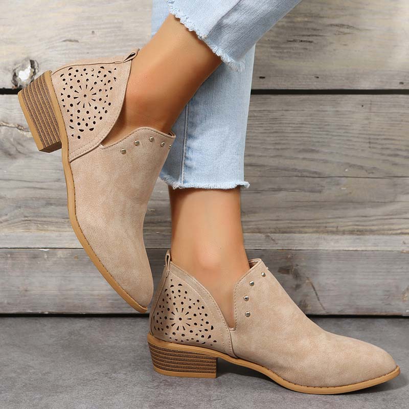 Drune | Vintage Spitze Zehen-Hohlstiefeletten