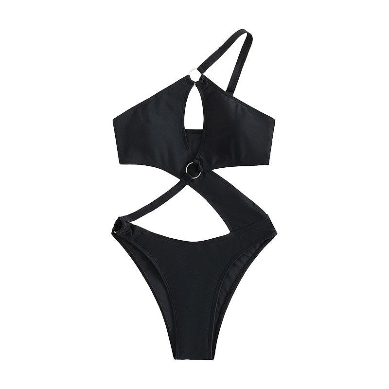 Damen Einteiliger Badeanzug mit modischem Cut-Out-Design und verstellbaren Trägern Drune