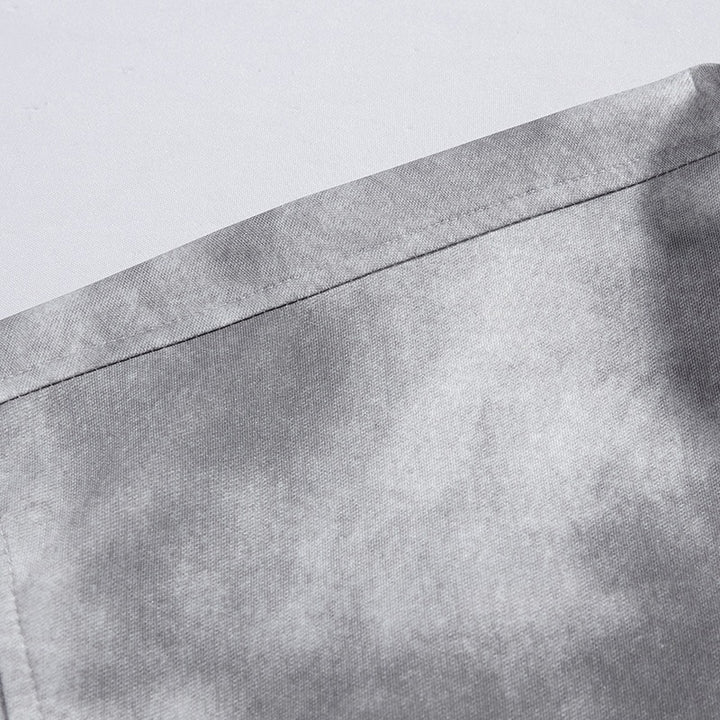 Herren Oversize-Hemdjacke im Washed‑Tie‑Dye‑Look mit Holzknopfleiste & legerer Silhouette Drune