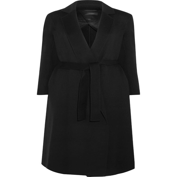 Damen Oversize Longmantel im minimalistischen Schalkragen‑Tailoring Drune