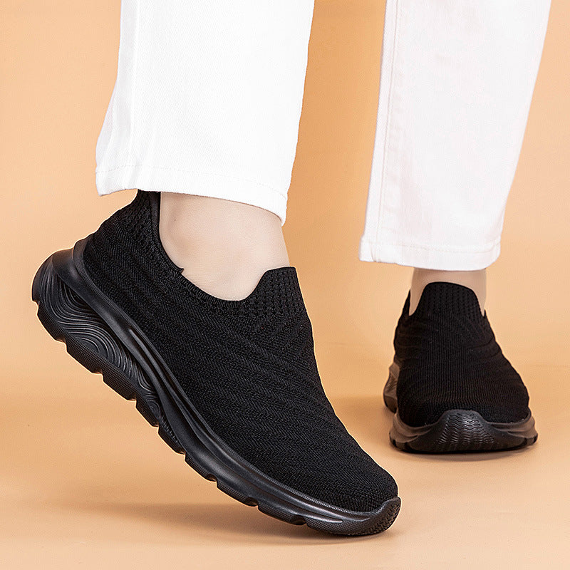 Damen nan elastische Strick-Slipper mit dämpfender Laufsohle Drune