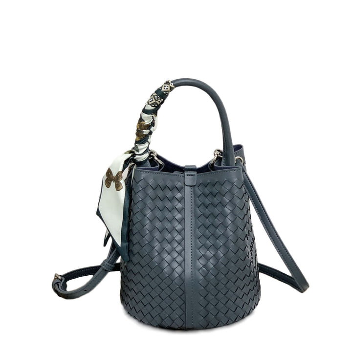 Frau Handgefertigte Geflochtene Bucket Bag Drune