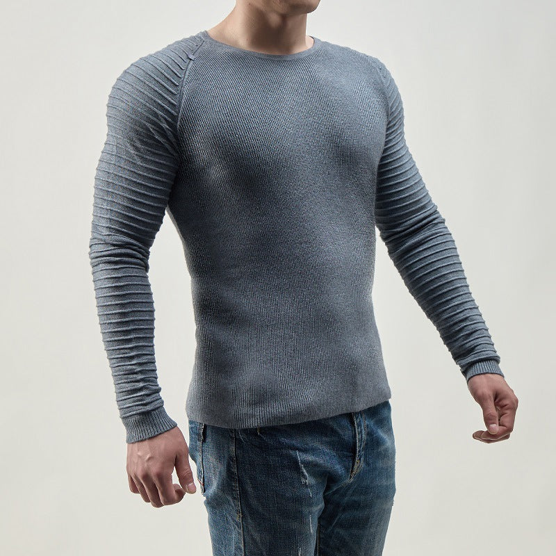 Herren modischer Strickpullover mit innovativer Rippstruktur Drune