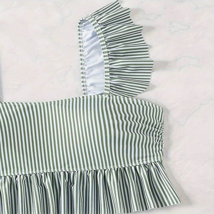 Damen Tankini mit Rüschendesign und breiten Trägern Drune