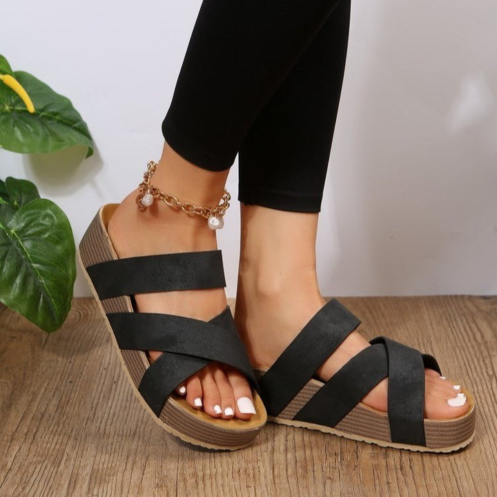 Damen modische Plateausandalen Drune