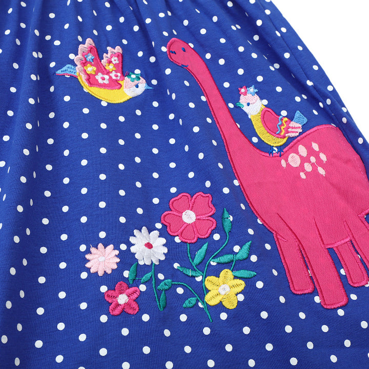 Mädchen Freizeitkleid mit niedlichem Dinosaurier-Motiv Drune