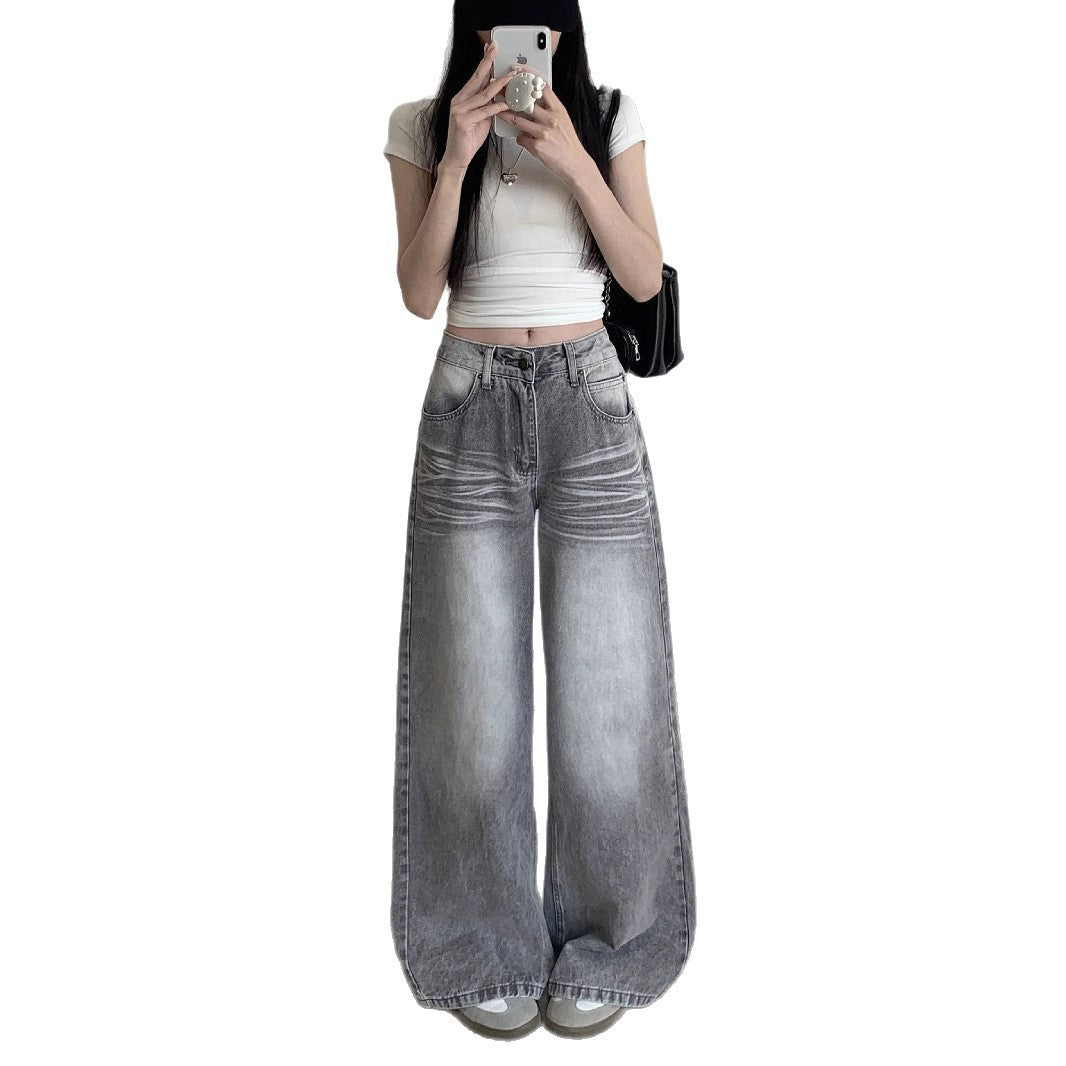Damen Palazzo-Jeans im angesagten vintage Look mit weitem Bein Drune