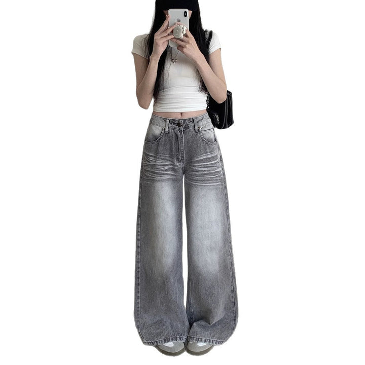 Damen Palazzo-Jeans im angesagten vintage Look mit weitem Bein Drune