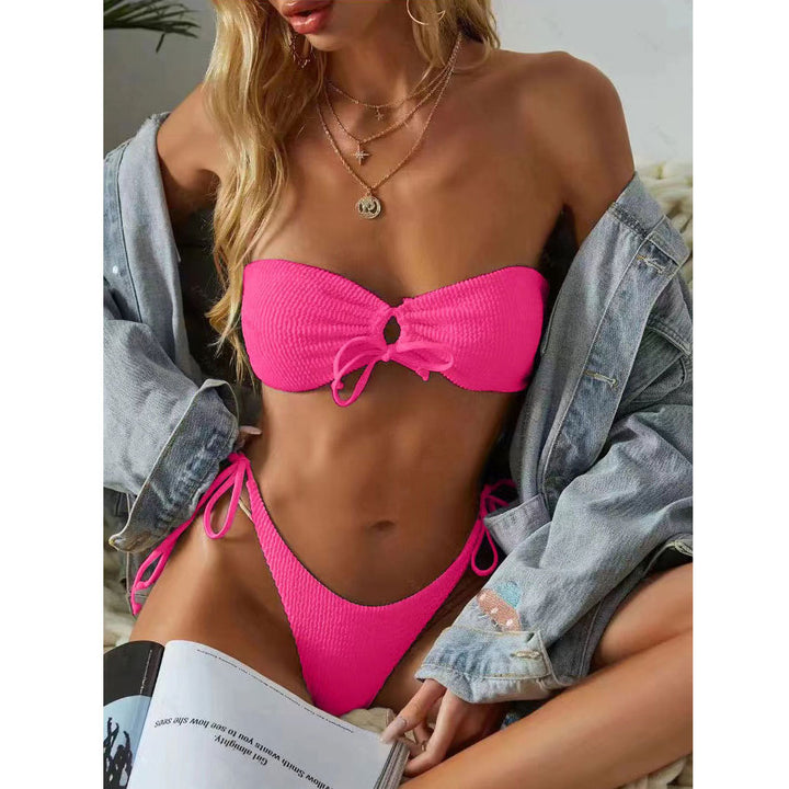 Damen Bandeau-Bikini mit verspieltem Bindeknoten Drune